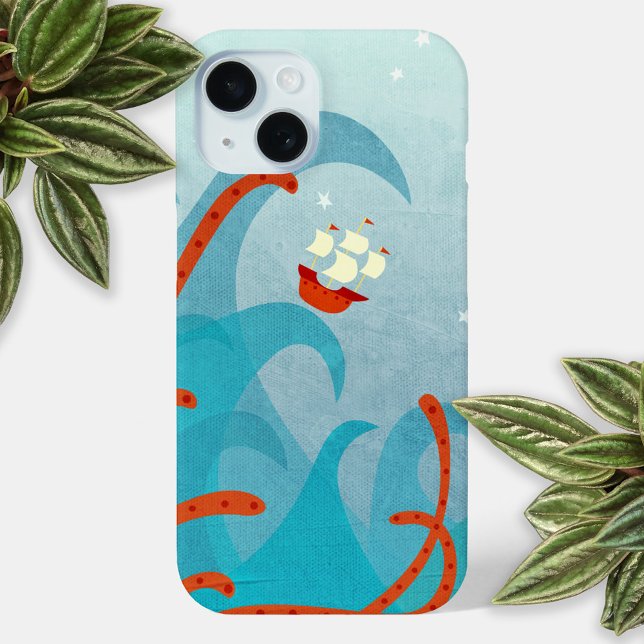 Coques Case-Mate iPhone Voile Sea Monster Adventure (Sailing boat sea monster adventure fun cell phone case)