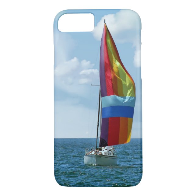 Coques Case-Mate iPhone voilier avec spinaker arc-en-ciel (Dos)