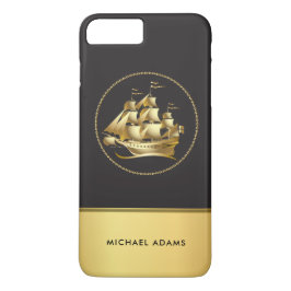 Coque Case-Mate Pour iPhone Voilier nautique masculin avec Monogramme