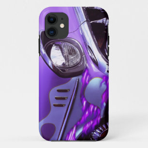 Coques Pour iPhone Voiture classique : Chevrolet avec capot en flamme