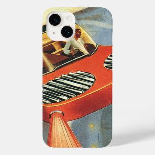 Coque Pour iPhone 14 Voiture volante de science-fiction vintage