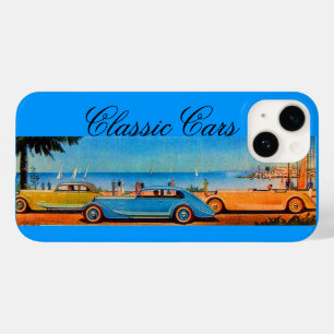 COQUES POUR iPhone VOITURES CLASSIQUES JAUNES BLEUS / VINTAGE EN ÉTÉ