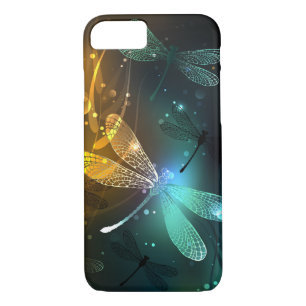 Case-Mate iPhone Case Vol de libellule verte lumineuse