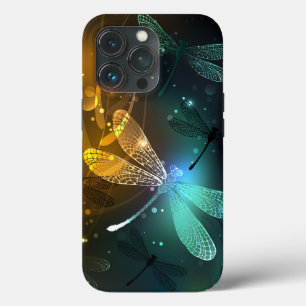Case-Mate iPhone Case Vol de libellule verte lumineuse