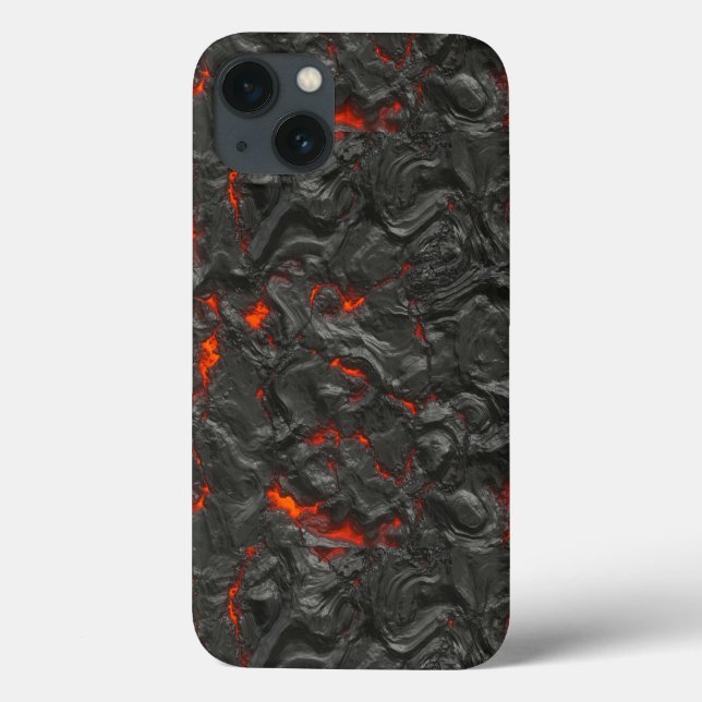 Coques Case-Mate iPhone Volcan de lave molle noir et rouge (Verso)