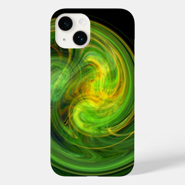 Coques Case-Mate iPhone VORTEX LUMINEUX, vert vif (Verso)
