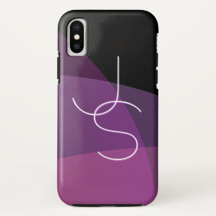 Case-Mate iPhone Case Vos initiales de chevauchement   Moderne violet et