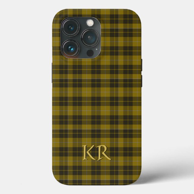 Coques Case-Mate iPhone Vos initiales sur Barclay Tartan, Scottish Plaid (Verso)