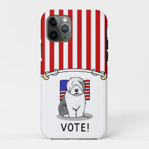 Case-Mate iPhone Case Votez ! Vieux anglais Sheepdog Grey 1 mignon polit