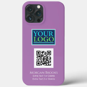 Case-Mate iPhone Case Votre Logo/Art/Photo, Code QR, Nom/Info Lavender