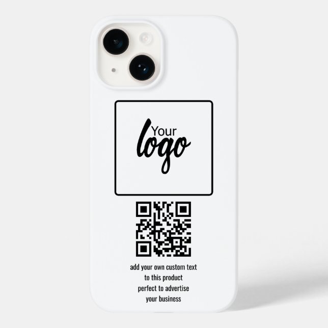 Coques Case-Mate iPhone Votre logo d'entreprise Code QR et texte (Verso)