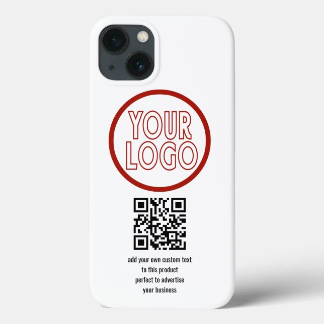 Coques Case-Mate iPhone Votre logo d'entreprise Code QR et texte (Verso)