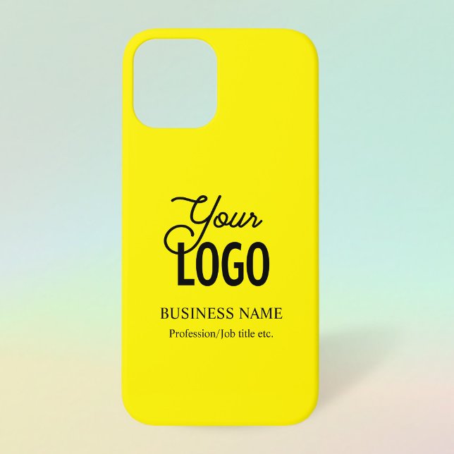 Coques Case-Mate iPhone Votre Logo Et Nom D'Entreprise Etc. Jaune Lumineux (Créateur téléchargé)