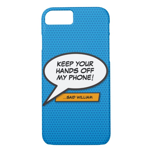 Coques Case-Mate iPhone Votre message Voix Bubble Amusant Retro Comique Li (Dos)