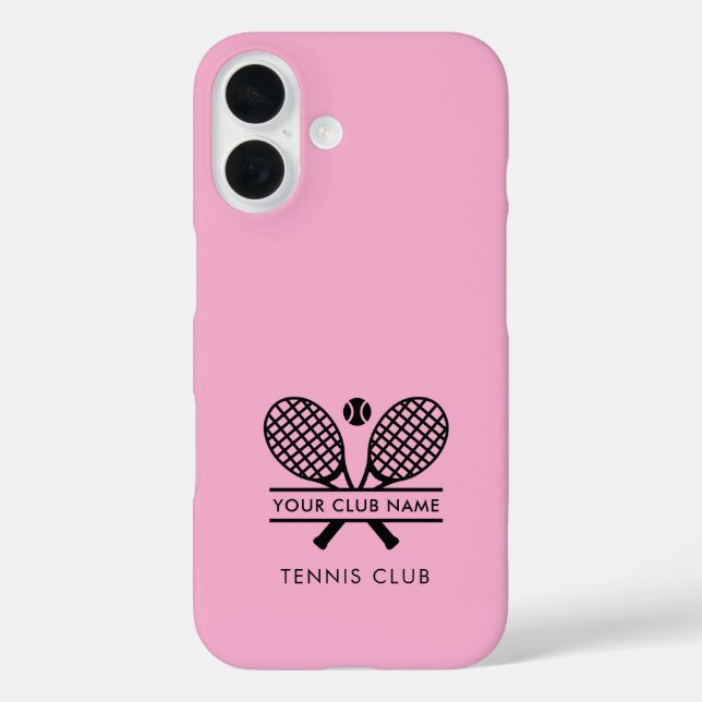 Coques Case-Mate iPhone Votre nom Club Tennis Team Pink Custom (Verso)