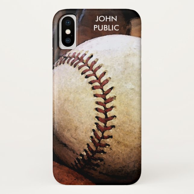 Coques Case-Mate iPhone Votre nom Custom Baseball Artework (Dos)