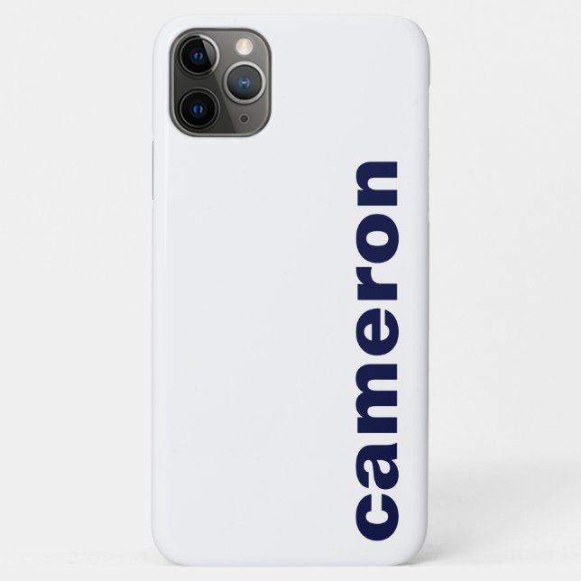 Coques Case-Mate iPhone Votre nom Moderne Blanc (Dos)