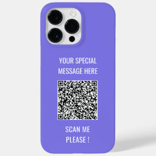 Coque Pour Pour iPhone 14 Pro Max Votre QR Code personnalisé Texte et couleur Drôle