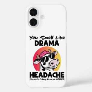 Coques iPhone 16 Vous Sentez Comme Drama Casque Cadeaux De Vache Sa