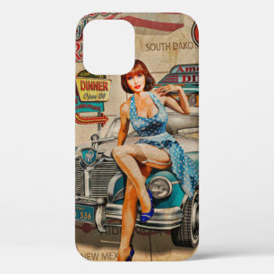 Case-Mate iPhone Case Voyage en voiture à travers le poster vintage amér