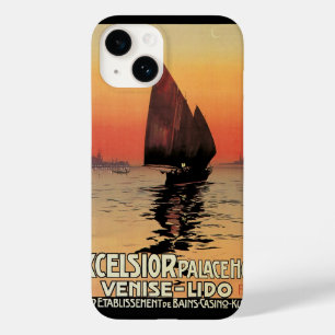 Coque Pour iPhone 14 Voyage Vintage, Bateaux au Excelsior Palace Venise