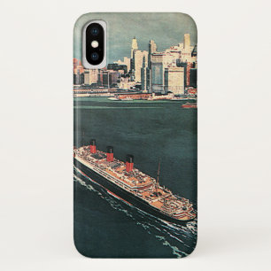 Coque Case-Mate Pour iPhone Voyage Vintage en bateau de croisière jusqu'à New 