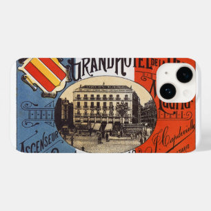 Coque Pour iPhone 14 Voyage Vintage, Grand Hôtel Paix, Madrid, Espagne