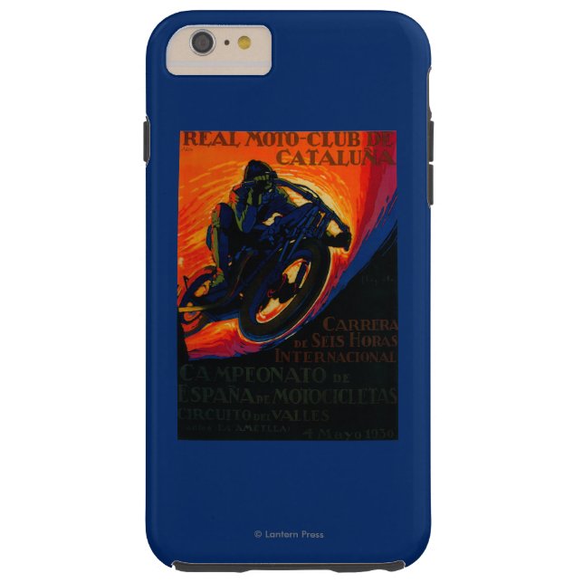 Coques Case-Mate iPhone Vrai cru PosterEurope de club de Moto (Dos)