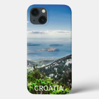 Vue de la mer depuis les montagnes en Croatie