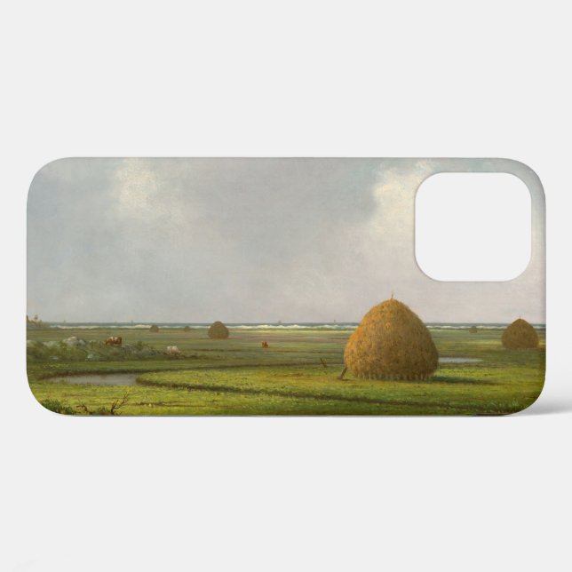 Coques Case-Mate iPhone Vue de Marshfield, 1876 par Martin Johnson Heade (Verso (horizontal))