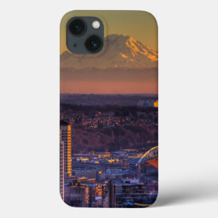 Etui iPhone 13 Vue de paysage urbain de Seattle du centre, le