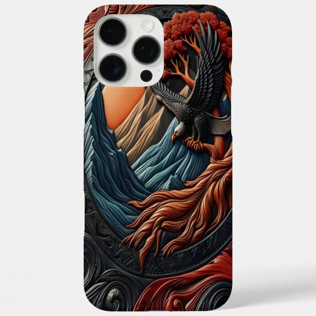 Coques Case-Mate iPhone Vue en cuir Eagle Nature Scène (Verso)