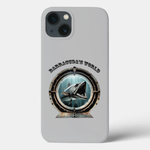 Case-Mate iPhone Case Vue hublot d'un poisson de Barracuda sous l'eau UR