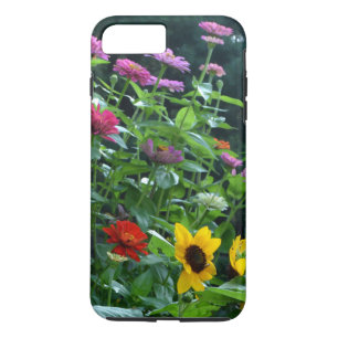 Coque Case-Mate Pour iPhone Vue jardin- tournesol, marguerites, cosmos