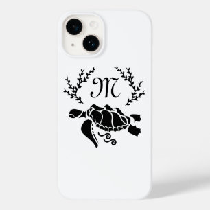 Coque Pour iPhone 14 Vue latérale de la tortue noire