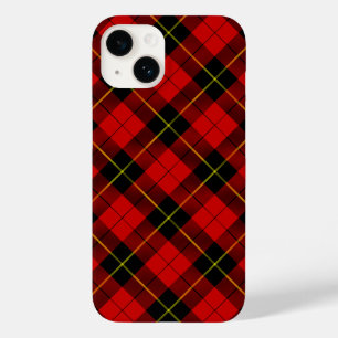 Coque Pour iPhone 14 Wallace tartan rouge noir plaid