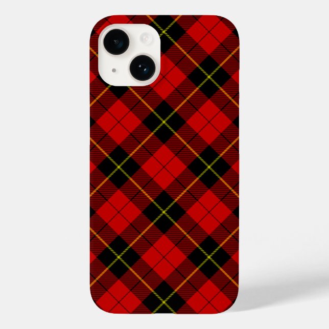Coques Case-Mate iPhone Wallace tartan rouge noir plaid (Verso)