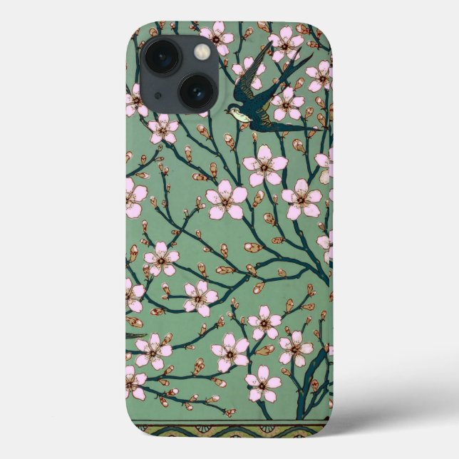 Coques Case-Mate iPhone Walter Crane Swallows and Almonds (Verso)