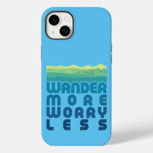 Coque Pour iPhone 14 Plus Wander More Worry Less/blue gradient Coque-Mate iP