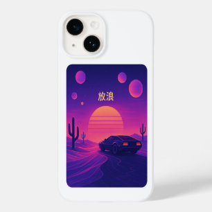 Coque Pour iPhone 14 Wanderlust Drive - Retro Vaporwave Desert