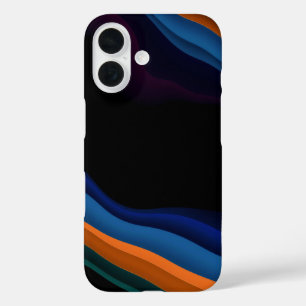 Coques iPhone 16 Wavy Waves : Une Abstraite minimaliste