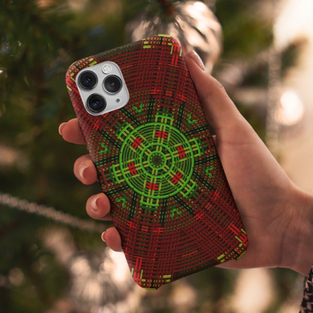 Coques Case-Mate iPhone Weaver Mandala rouge et vert (Créateur téléchargé)