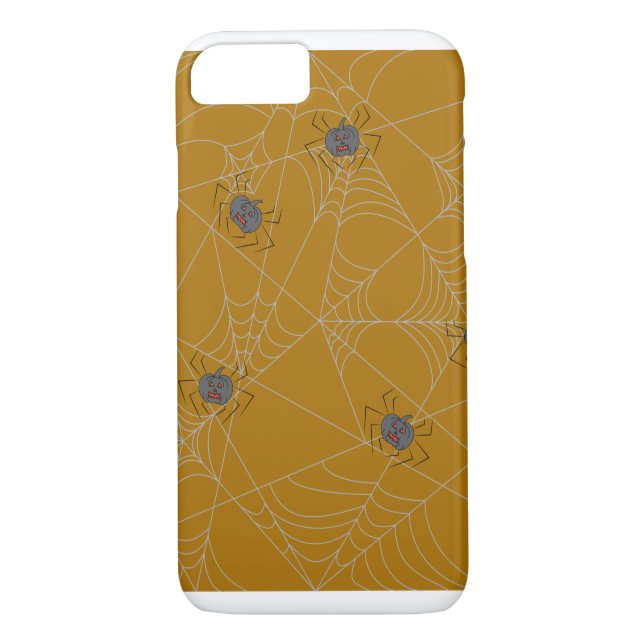 Coques Case-Mate iPhone Web et citrouilles d'araignées d'Halloween (Dos)