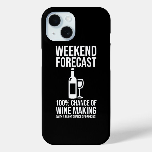 Coques Case-Mate iPhone Weekend Forecast - 100% Chance of Wine Making (Verso)