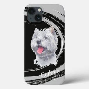 Case-Mate iPhone Case West Highland White Terrier Dog Abstrait Swirl