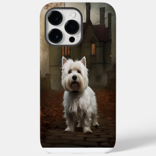 Coque Pour Pour iPhone 14 Pro Max West Highland White Terrier Halloween effrayant