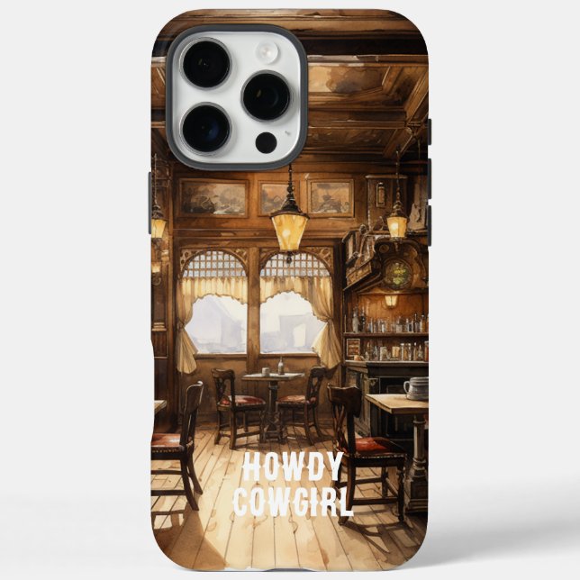 Coques Case-Mate iPhone Western Cowboy Cowgirl Wild West Town (Verso)