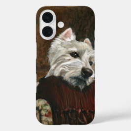 Coques iPhone 16 Westie sur canapé