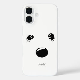 Coques iPhone 16 Westie Terrier Face