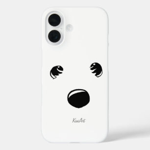 Coques iPhone 16 Westie Terrier Face